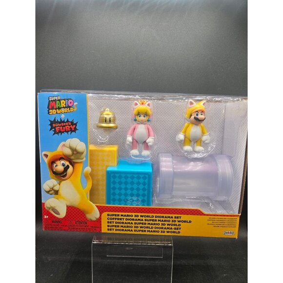 Jakks Pacific Other - Super Mario 3D World + Bowsers Fury Diorama Set With Figures & Accessories
